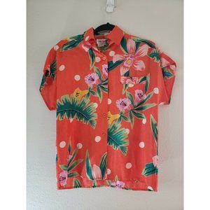 Floral Print Women's Top - Red